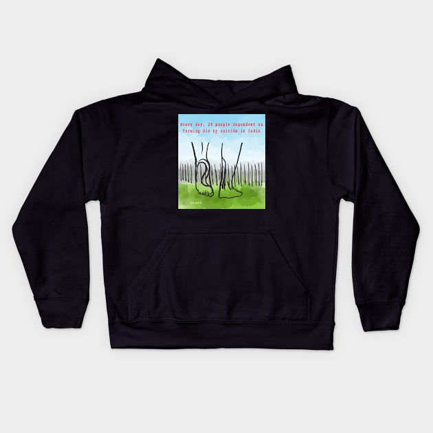 Farmers Protest Kids Hoodie by sukhpalgrewal